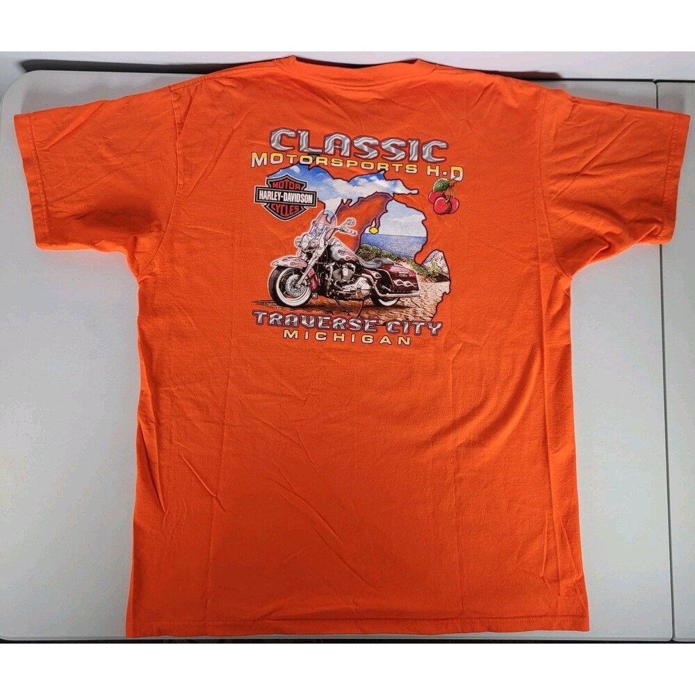 VTG 2002 Harley-Davidson T-Shirt Men's XL Classic Motorsports Traverse City MI